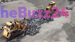 New York Crushes Over 200 Illegal Motorbikes in Major Crackdown