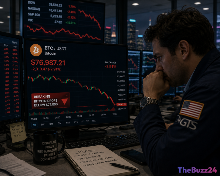 Bitcoin Drops Below $77,000 Amid ETF Outflows and Strong US Inflation Data