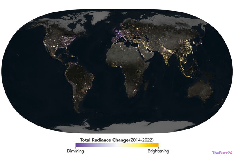Global Nights Reveal Dynamic Shifts: New Satellite Maps Track Earth’s Brightening and Dimming