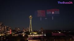 Seattle Sky Lit by 400 Drones in Historic FIFA Scoreboard Display