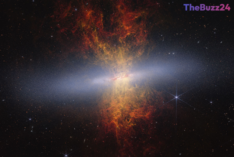 Webb Telescope Pierces Cosmic Dust to Reveal Secrets of the Cigar Galaxy