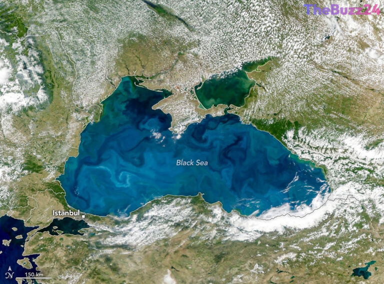 Satellite Imagery Reveals Stunning Turquoise Transformation of the Black Sea