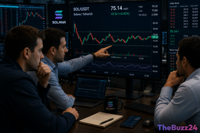 Solana Faces Bearish Headwinds as Price Slips Below Key Moving Average