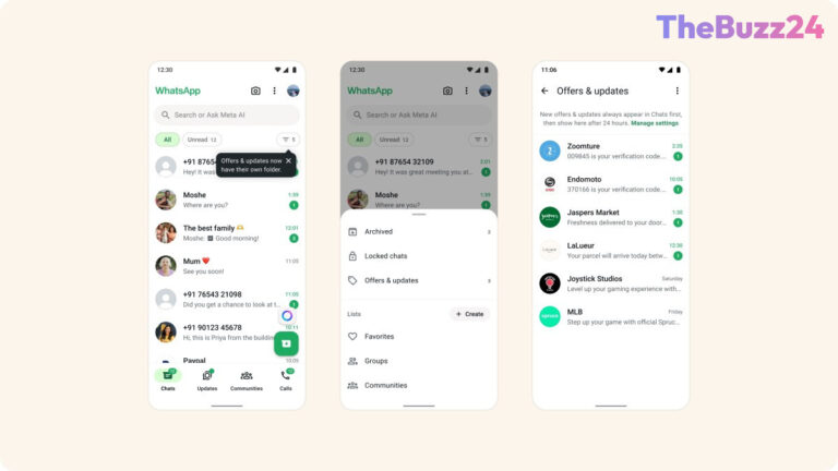 WhatsApp Tests Dedicated ‘Offers & Updates’ Folder to Declutter User Inboxes