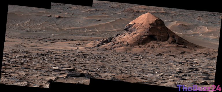 Curiosity Rover Captures Striking Sand-Capped Butte on Mars