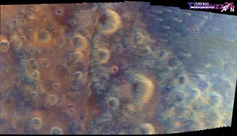 Psyche Spacecraft Captures Stunning High-Resolution Mosaic of Mars During Deep Space Flyby
