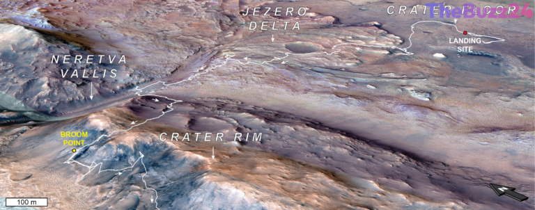 Mars Perseverance Rover Reaches Ancient ‘Broom Point’ Bedrock on Crater Rim
