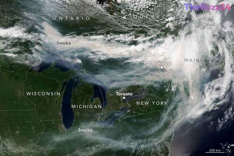 Eastern North America Chokes as Ontario Wildfire Smoke Spreads