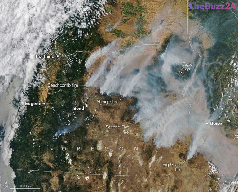 Massive Wildfires Choke Oregon as Satellite Imagery Captures Devastating Scale