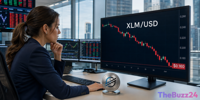 Stellar’s XLM Faces Bearish Pressure as Token Slips Below Key Moving Averages