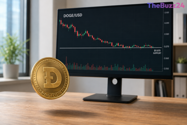 Dogecoin Defends $0.070 Support Zone While Derivatives and Momentum Hint at a Rebound