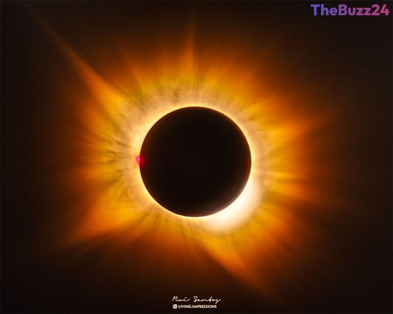Rare Golden Solar Eclipse Captured Over Spain