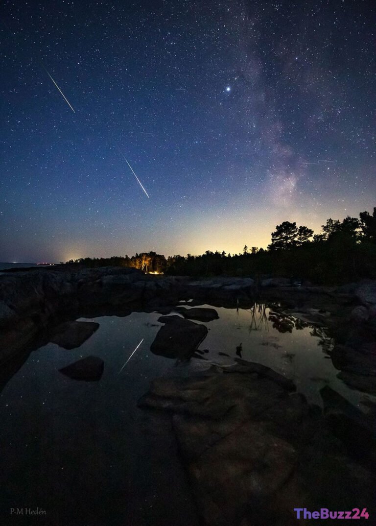 Sweden Captures Dazzling Perseid Meteor Shower Amidst Solar Eclipse Glow