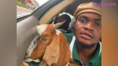 A Graduation Gift Like No Other: Nigerian Student’s Viral Moment with a Goat