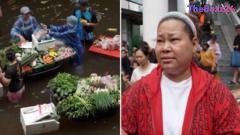 Bangkok Residents Adapt to Severe Floods by Launching Impromptu Floating Market