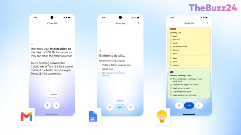 Google Brings Advanced Conversational AI Voice Capabilities to Gmail, Docs, and Keep