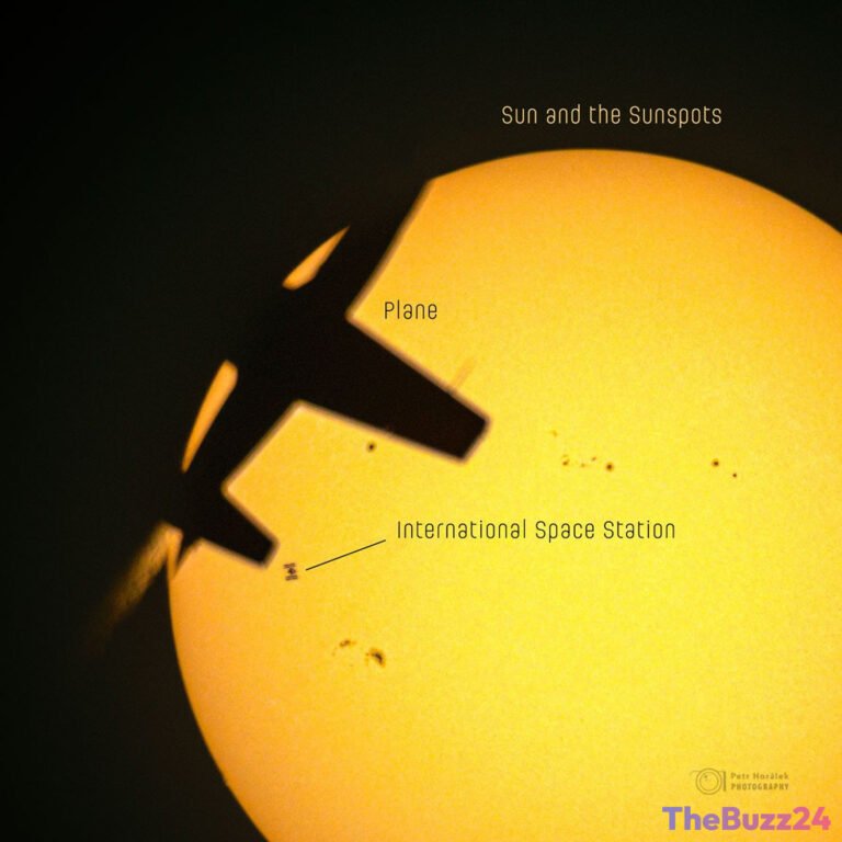 Celestial Coincidence: Photographer Snaps Sun, ISS, and Airplane in Single Frame