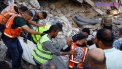 Tragedy in Gaza as Compromised Residential Building Collapses, Leaving Dozens Trapped