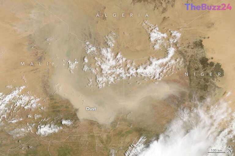 Satellite Imagery Captures Massive Dust Storm Over Mali