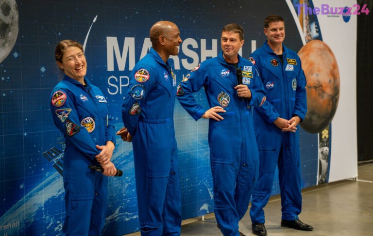 Artemis II Astronauts Visit NASA Marshall to Celebrate Mission Success