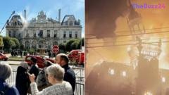 Historic Town Hall Devastated in Suspected Arson Amid Nationwide Protests in France