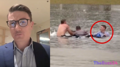 Heroic Reporter Plunges into Floodwaters to Save Driver