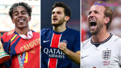 Ballon d’Or Race Heats Up: Yamal, Kane, and Kvaratskhelia Lead Frontrunners for Football’s Highest Individual Honor