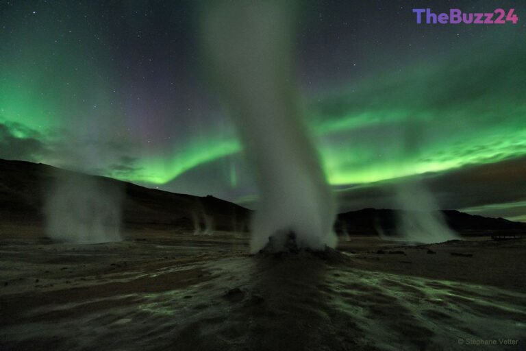 Spectacular Auroras Dance Over Iceland’s Volcanic Landscape Amidst High Solar Activity